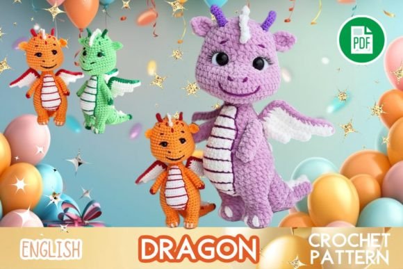Download Crochet Dragon Toy Pattern PDF Amigurumi - Pdf Collection