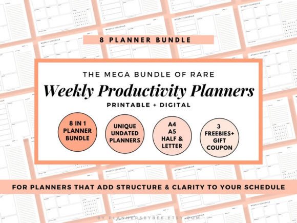Download Best Weekly Undated Printable Planner - Premium Resources