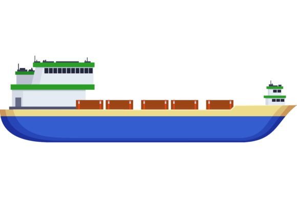 Download Cartoon Drawing of Cargo Vessel or Bulk - Bulk Collection