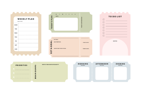 Download Printable Planner, Memo, Notepad Set - Printable planner Collection
