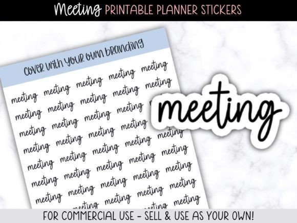 Download Meeting Printable Planner Stickers - Premium Resources