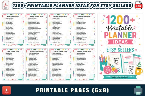 Download 1200+ Printable Planner Ideas for Etsy - Printable planner Collection
