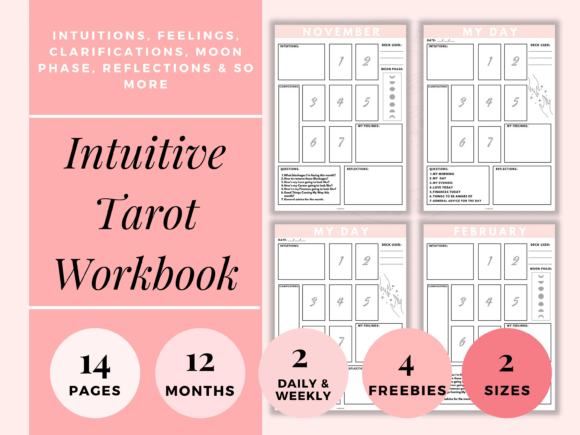 Download Tarot Printable Workbook Tarot Spreads - Premium Bundle